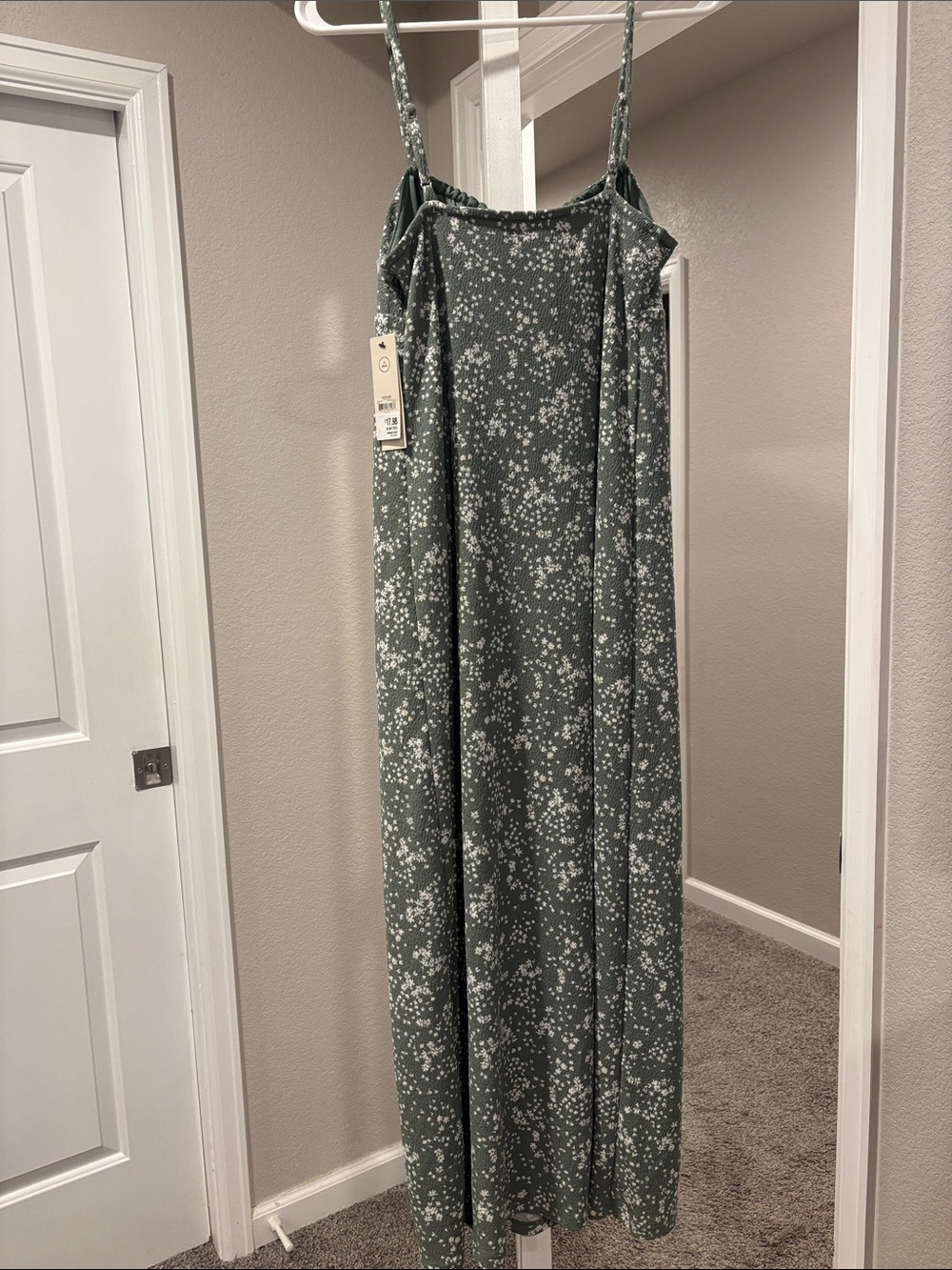 No Boundaries Green Floral Maxi Dress - Picture 3 of 5